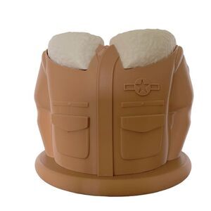 Classic Tan Brown Aviator Jacket Planter - A Vintage Gift with a Modern Twist